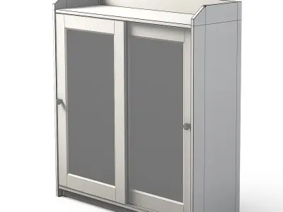 HAUGA - Glass door cabinet 3D model