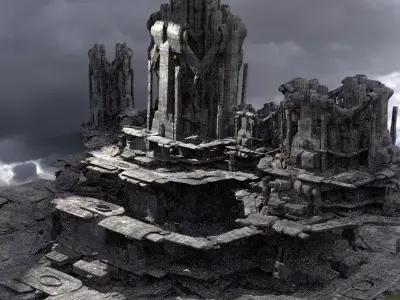  Civilization Ship architecture 4 designs 3D model