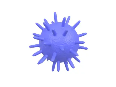 Virus v2 006 Low-poly 3D model