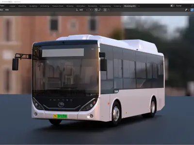 YUTONG E8i Accessible area bus 3D model