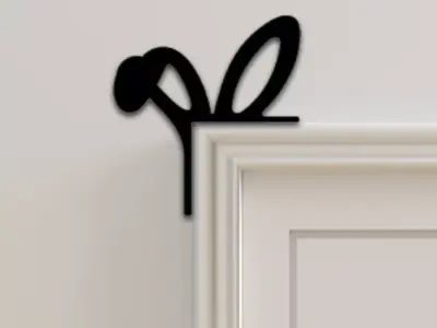 Rabbit Door Corner Decor 3D print model 8