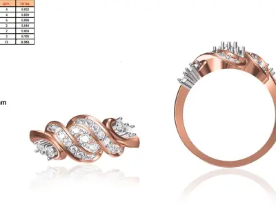 Women Ring 3D print model 48