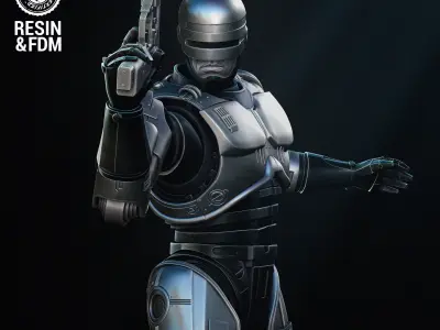 Wicked Movies Robocop Bust Tested for 3D printing 3D print model