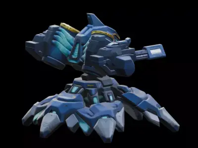 Blizzfrost legendary mech from Mech Arena game 3D model