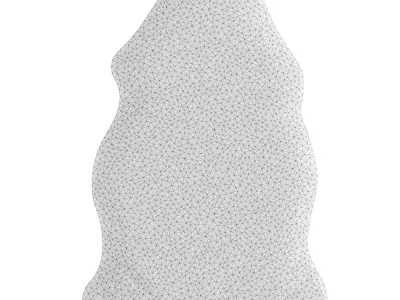 Animal skin rug 02 3D model
