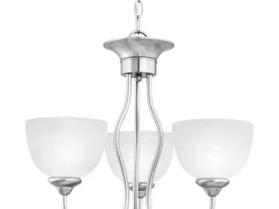 Clara Light Shaded Classic  Traditional Chandelier - 2 Colour 3D model
