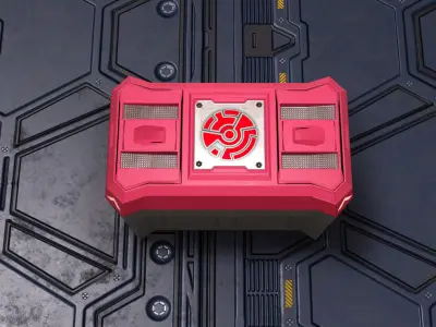 Sci Fi Box  Low-poly 3D model
