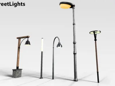 Ac Streetlights Low-poly 3D model