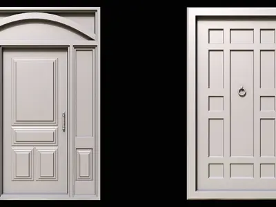 43 Door base Mesh Pack Low-poly 3D model