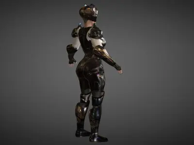 Fiction Woman  Low-poly 3D model