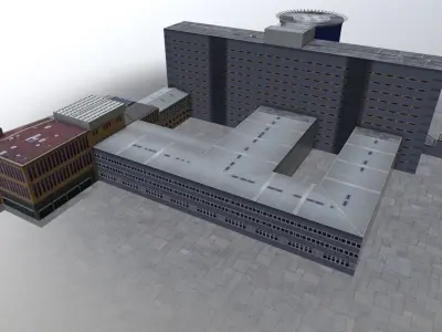 Innsbruck Chirurgische Klinik Low-poly 3D model