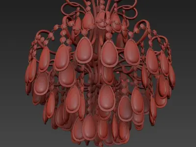 Crystal Lux Sevilia SP4 Silver Chandelier 3D model