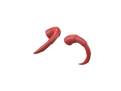 Demon Horn v3 001 Low-poly 3D model