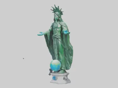 The Climate Guardian Statue model 3D model
