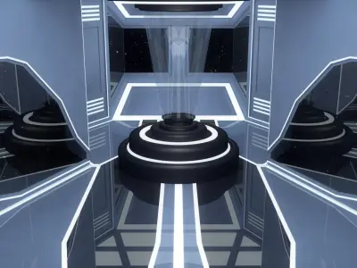 Sci Fi Room Low-poly 3D model shop