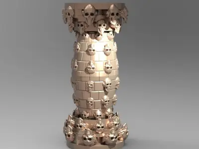 Secret cult pillar cave pillar 3D model