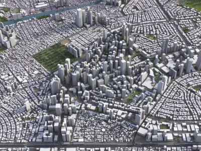 Makati - 3D City Model Low-poly 3D model