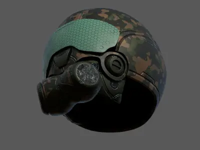 Helmet scifi armor combat fantasy armor  Low-poly 3D model