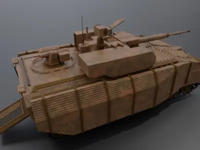 M51 Blackburn Heavy IFV Low Near sci-fi combat tank 3D model