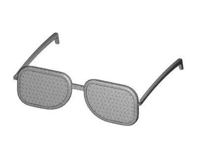 Classic Sunglass Low-poly 3D model