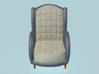 Rounded Armchair 3D model