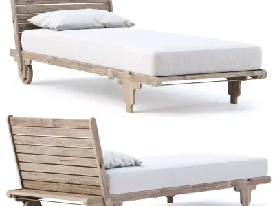 Eva wooden daybed EV25 by Bpoint Design  3D model