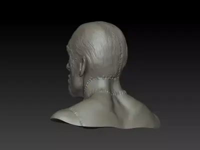 Robert De Niro Frankenstein monster head 3D model