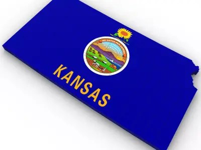 Kansas Political Map 3D model