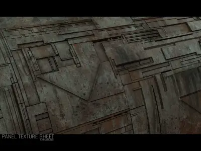 Scifi Wall Panel Texture Set F Texture