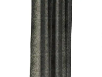 Vega Ikat Blackout Curtain Low-poly 3D model