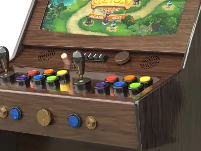 Arcade Game Machine Low-poly 3D model