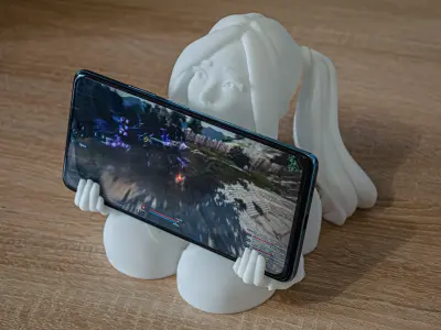 Cute phone holder 3D print model