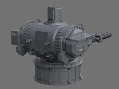 sci fi turret  3D model