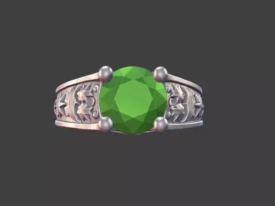 Celestial Scrollwork Ring 3D print model