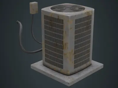 Air Conditioner 3B Low-poly 3D model