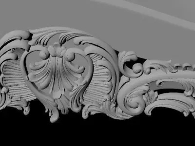 sofa STL gold chaise longue 3D model