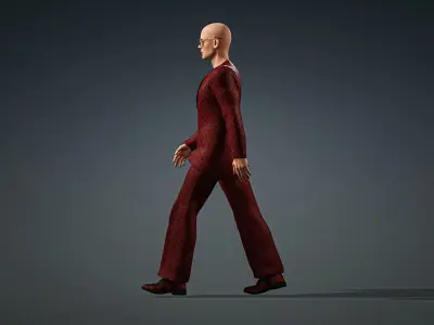 High Quality Male Gangster Low-poly 3D model