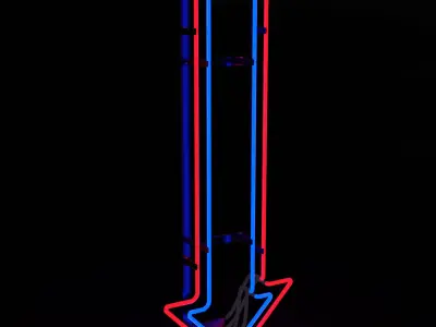 Neon Arrow Sign 3D model