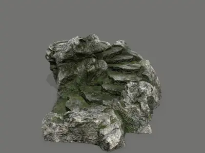 Ladder Ruin Low-poly 3D model 10