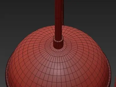 Wide Black Shade Aged Brass Chandelier 3D model purchase