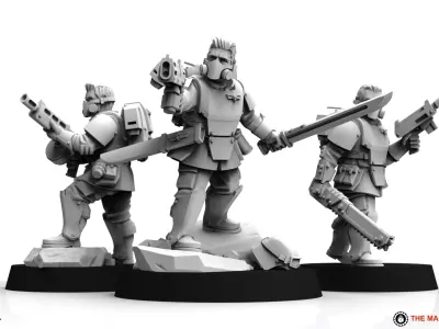 Universal Guard - Shock Sergeant Builder 3D print model