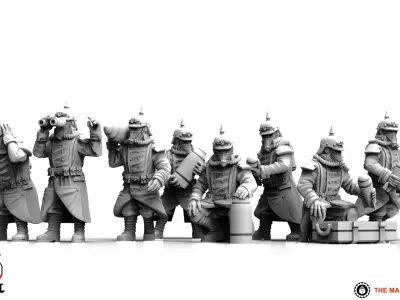 Valour Korps - Light Artillery Crew 3D print model