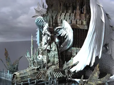 Dragon King Devine Towers Kit bash 3D model