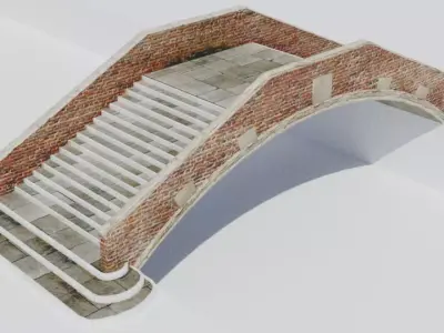 Venitian Bridge - Low poly PBR Low-poly 3D model