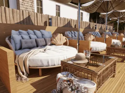 A Summer Place To Relax Blender Scene - DAY 3D model