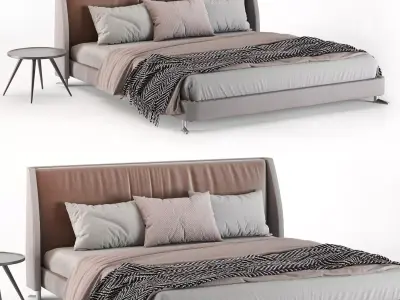 minotti spencer bed 02 3D model