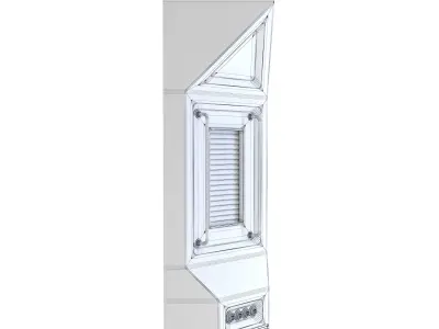 Space Station Wall - Corner Inside 3D model