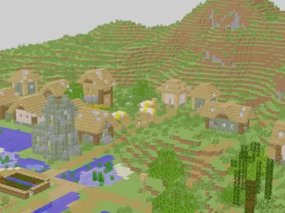 Minecraft Village 3D model