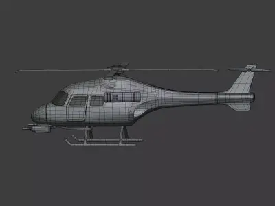 Generic Military - Attack Helicopter Low-poly 3D model