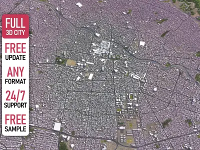 Tabriz - 3D City Model Low-poly 3D model